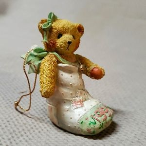 Cherished Teddies, bear in stocking dated 1992